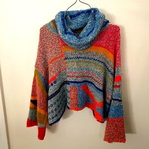 Sincerely Jules cropped color block sweater size small